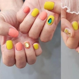 春夏清新黄色美甲 黄皮白皮都可以驾驭